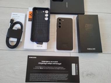 Samsung S23 256GB Czarny, etui Spigen, szkło, bon 100zł Samsung - NOWY-1