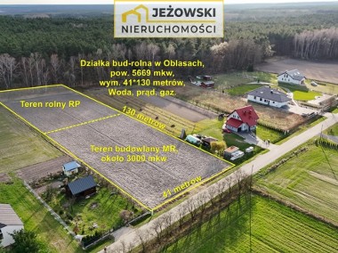 Działka 56,7 arów, Oblasy, 10 km od Puław.-1