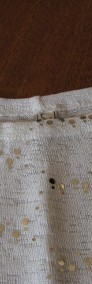 Luźny, biały sweterek, bluzka z cekinkami,  L / XL  -4