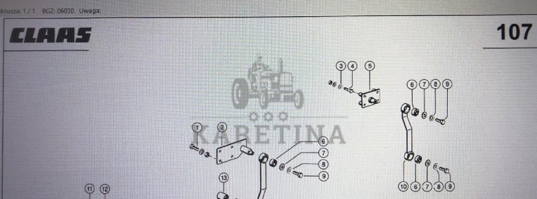 Drąźek Przesuwny Claas Mega 370-340-1