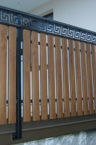Balustrada ozdobna, sztachety metalowe i wzór grecki-2