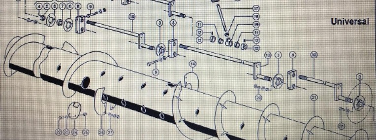 CLAAS 000 753 419 2/ CLAAS V900-V700 bęben wciągający,ślimak,źmijka,przenośnik do hederu-1