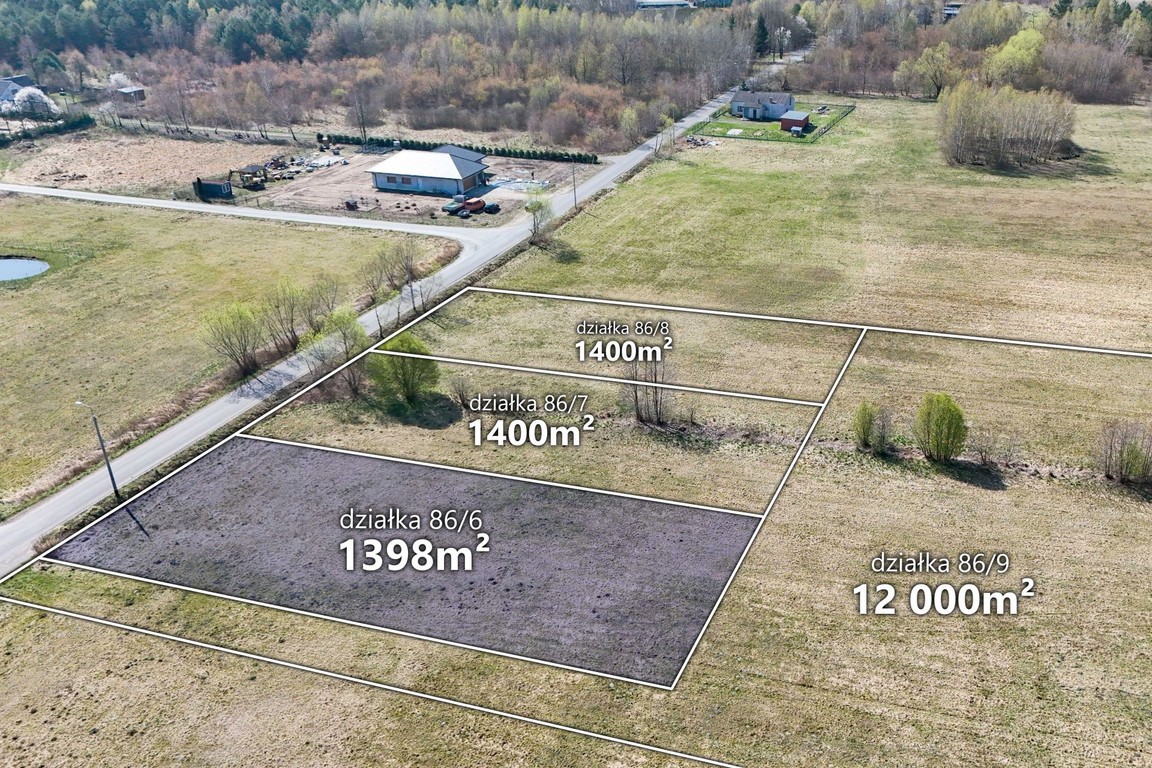 Działka 1398 m² z warunkami zabudowy, gm.Włocławek - Widok 2
