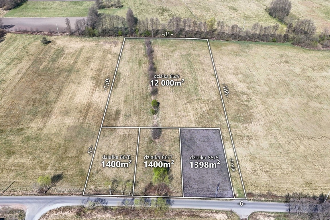 Działka 1398 m² z warunkami zabudowy, gm.Włocławek - Widok 5