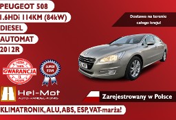 Peugeot 508 I 1.6HDi, AUTOMAT, Klima, ALU, Zarejestrowany w Polsce, VAT-Marża!