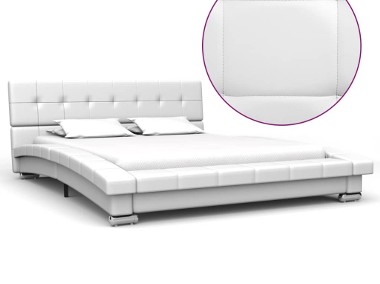 vidaXL Rama łóżka, biała, sztuczna skóra, 200 x 140 cm 280624-1