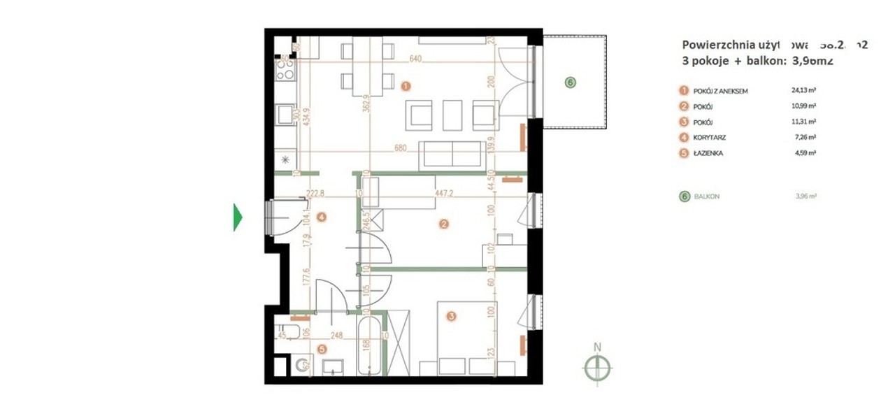 Funkcjonalne 3 pokojowe nowe balkon garaż Zabłocie - Ansicht 2