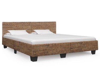 vidaXL Rama łóżka, naturalny rattan, 180 x 200 cm 283096-1