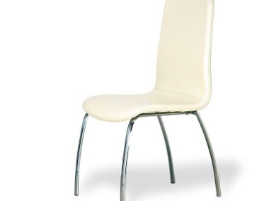 Krzesła Krzesło KC-013PU eko-skóra chrom beżowe-1