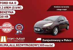 Ford KA II 2014R, Klima, ALU, bezwypadkowy, Zarejestrowany w Polsce, VAT-marża!