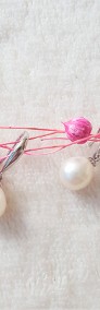 Srebrne kolczyki z biała perłą perła srebro 925 eleganckie klasyczne-3