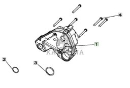 John Deere 9620 DF500 - skrzynia biegów - pompa olejowa YZ501822 YZ501536