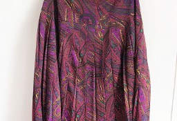 Spódnica vintage 44 XXL 46 3XL plisowana midi kolorowa retro wzory plus size