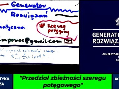 "Przedział zbieżności szeregu potęgowego" - Rozwiązanie zadania. #Matematyka -1