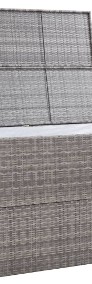 vidaXL Skrzynia ogrodowa, szara, 150 x 100 x 100 cm, rattan PE 46467-4