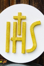 Hostia IHS 49 cm. Styropianowe ozdoby eucharystyczne.-2