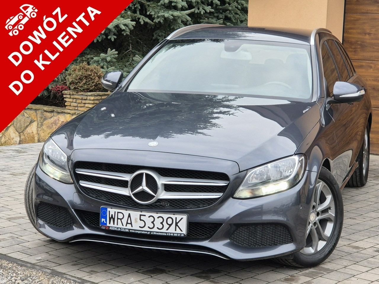 Mercedes-Benz Klasa C W205 2015r, 178tyś km, Org. Lakier, Półskóra, Wyjątkowo Zadbany