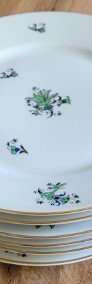 Stara śląska porcelana KPM Krister talerze deserowe stylizowane  kwiaty -4