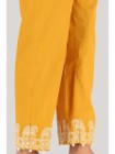 Nowe spodnie indyjskie M 38 salwar szarawary bawełniane żółte musztardowe haft