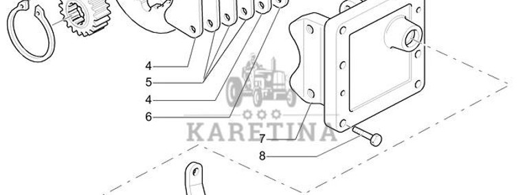 New Holland T6010 Piasta 34t 47127223-1