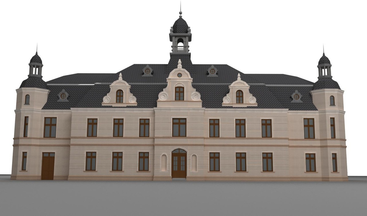 Pałac w Kębłowicach przy granicy z Wrocławiem