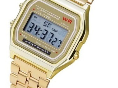 Zegarek Męski Cyfrowy Złoty-1