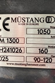 Nowy nieużywany! Młot hydrauliczny Mustang HM1300 1050kg do koparki-3