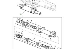 John Deere 6110 - oś przednia - siłownik hydrauliczny AL117713