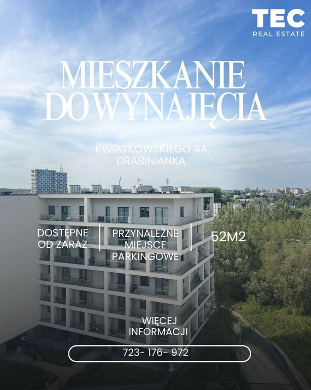 Mieszkanie na wynajem, 52 m² Rzeszów, Eugeniusza Kwiatkowskiego