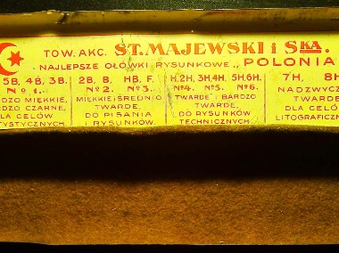 Metalowe pudełko na ołówki „Polonia” o twardości HB-2