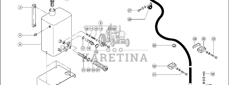 Claas Lexion 600 ZAWOREK SIŁOWNIKA HYDRAULICZNEGO 0000400403 (Zbiornik hydrauliki)-1