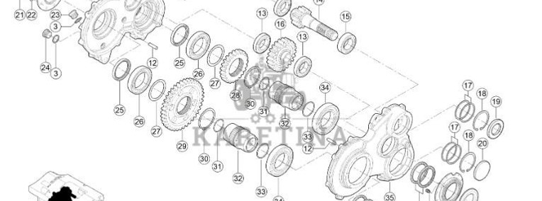 Claas Jaguar 970 - przekładnia walców 0026294704-1