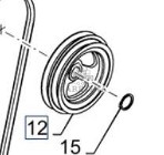 New Holland CR9080 Koło Pasowe Młocarni Zespołu Młócącego CZĘŚCI 86587803