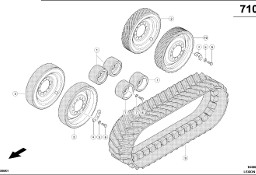 Claas Lexion 600 KOŁO NAPĘDU 0007503562 (Gumowa półgąsienica le.; gąsienica z kołami)