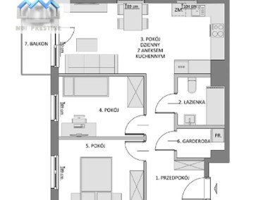 Mieszkanie 3-pokojowe z balkonem wykończone przez dewelopera-2