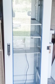 Szafa rack BKTE 19" 42U 600x800, stojąca, z szybą, szara-2