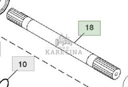 John Deere 8110 8210 8310 8410 Wał CZĘŚCI R132248