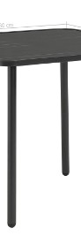 vidaXL Stół ogrodowy, ciemnoszary, 80x80x72 cm, stalowy 44258-4