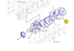 Caterpillar Cat C9 - wał korbowy 261-1544 2611544