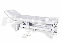 Elektryczne łóżko do masażu wygodne wytrzymałe białe