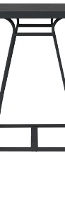 vidaXL Ogrodowy stolik barowy, czarny, 60x60x110 cm, szkło hartowane48120-3