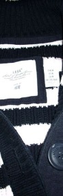 H&M Granatowy Sweter Bawełna Paski Pasy 34 36-3