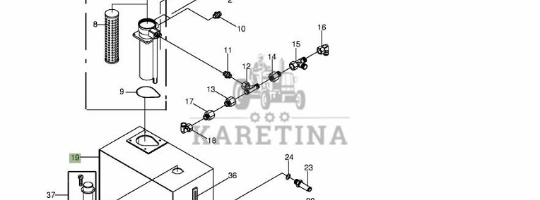 Krone Big M II - zbiornik oleju hydraulicznego 002329310-1