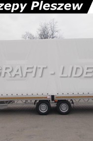 LT-038 przyczepa + plandeka 620x220x260cm, spedycyjna przyczepa ciężarowa, towarowa, 2 osiowa, DMC 3500kg-2