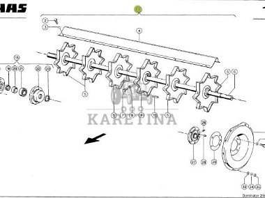 ClaasClaas Mega 208 218 360 370 Tucano 440 450 Bęben Odrzutnika 0006641721 00 0664 172 1-1