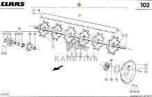 ClaasClaas Mega 208 218 360 370 Tucano 440 450 Bęben Odrzutnika 0006641721 00 0664 172 1