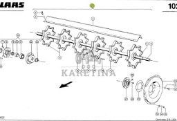 ClaasClaas Mega 208 218 360 370 Tucano 440 450 Bęben Odrzutnika 0006641721 00 0664 172 1