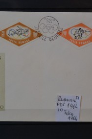 Rumunia. Koperty FDC. Sport. Igrzyska Olimpijskie Tokio 1960 .Cięte-2