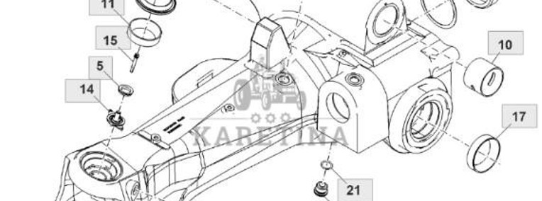 John Deere 7830 Obudowa Pochwa Przedniej Osi Lewa CZĘŚĆI R259396 R269505 R287713-1