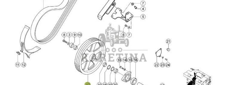 Claas Jaguar 970 - koło pasowe 0004958214-1